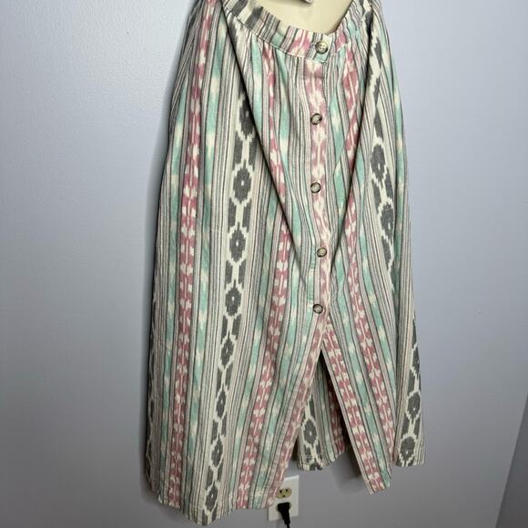 Reformation Riley Tribal Cutout Midi A Line Dress Sweetheart Neck - Picture 3 of 11